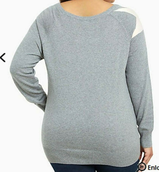 Torrid pink and grey star sweater new - Picture 2 of 2